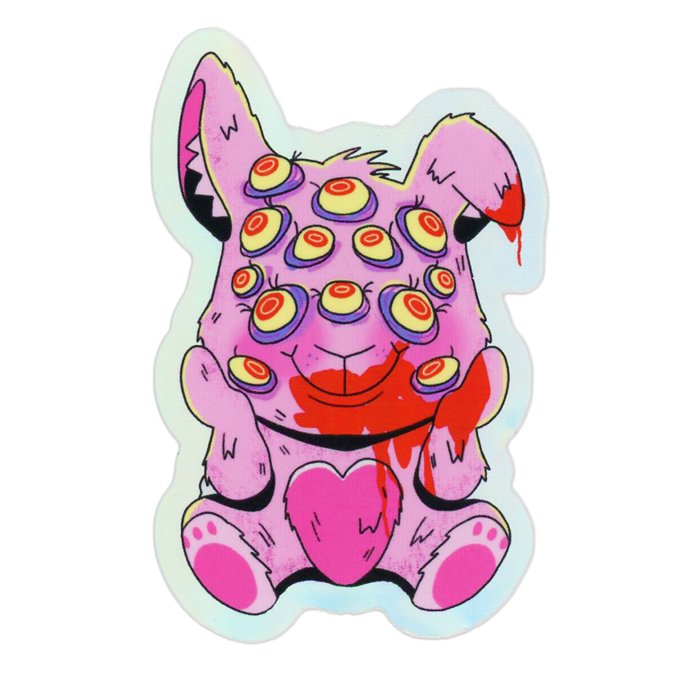 Grotesque Bunny Sticker *HOLOGRAPHIC*