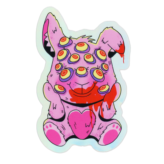 Grotesque Bunny Sticker *HOLOGRAPHIC*