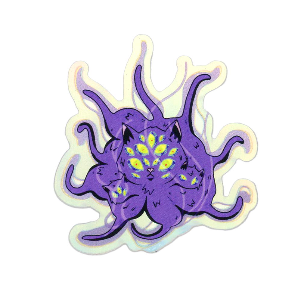 Macabre Cats Sticker *HOLOGRAPHIC*