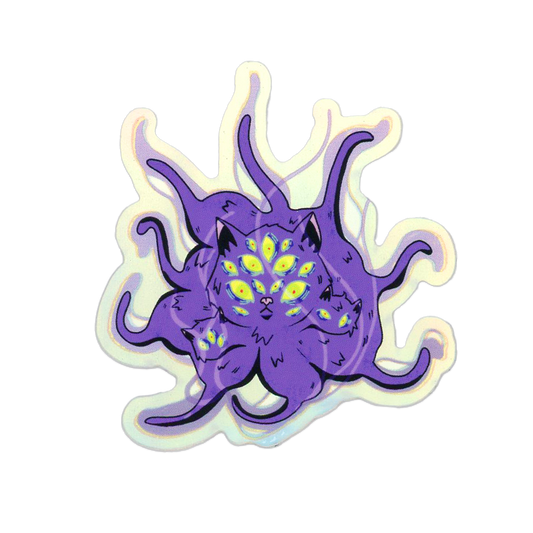 Macabre Cats Sticker *HOLOGRAPHIC*