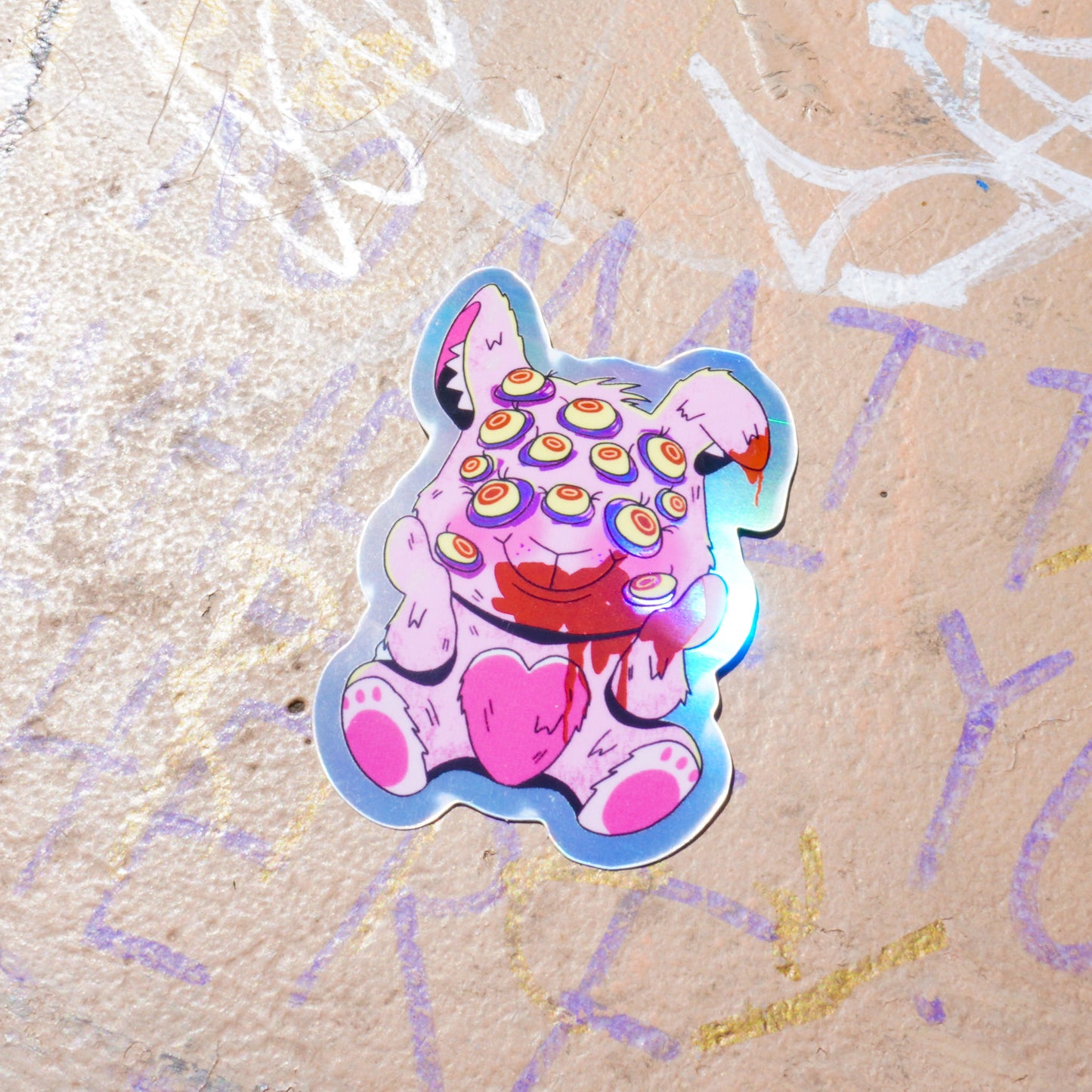 Grotesque Bunny Sticker *HOLOGRAPHIC*