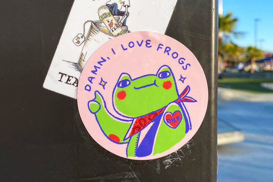 Damn, I Love Frogs Sticker