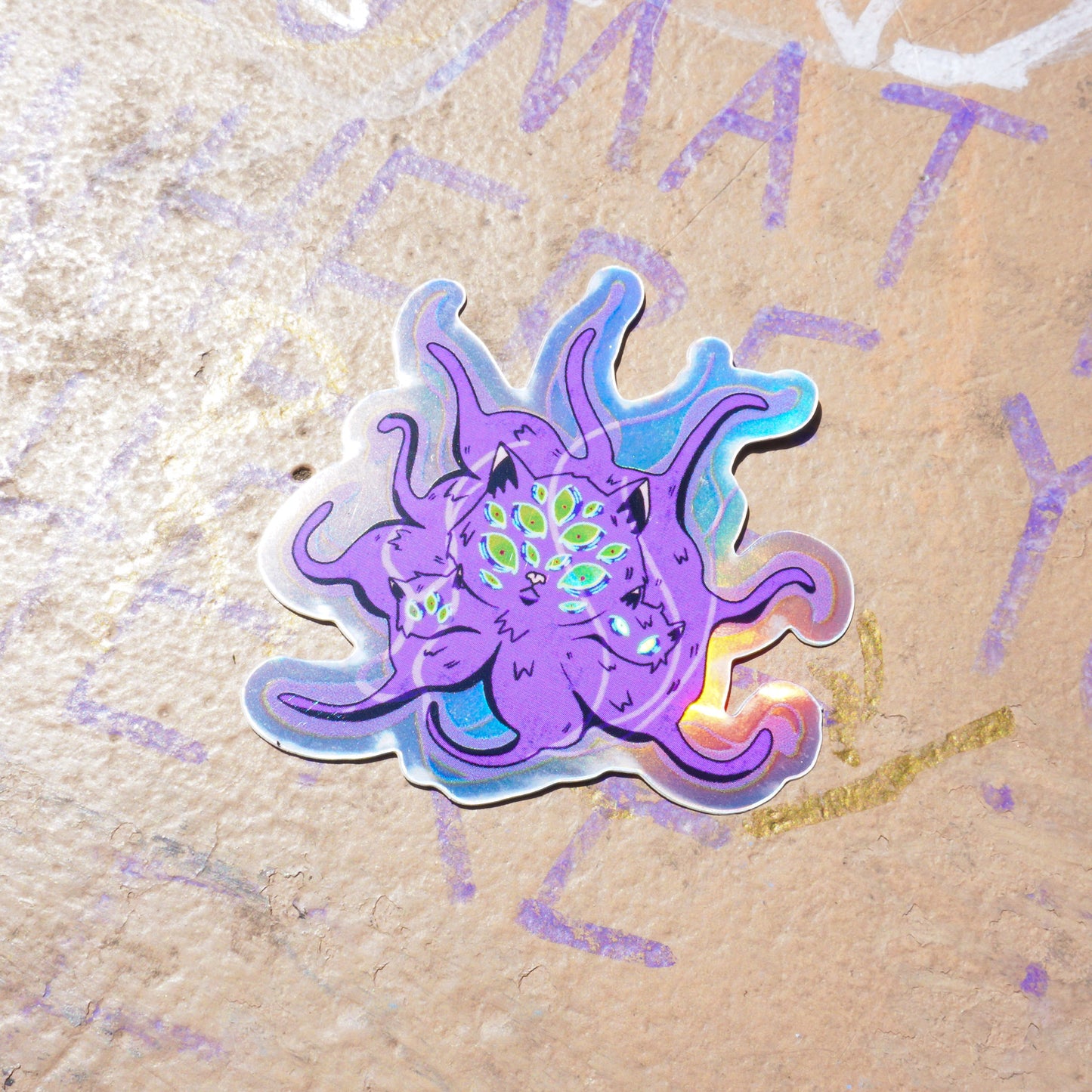 Macabre Cats Sticker *HOLOGRAPHIC*